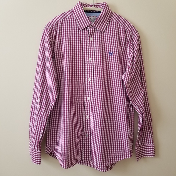 CREW Clothing Co. | Classic Fit Plum Gingham Shirt - Picture 1 of 8